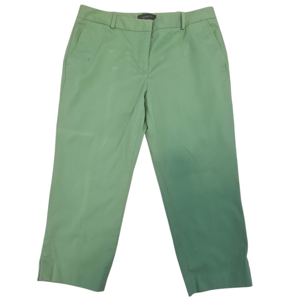 Talbots Women Signature Capri's Size 10 Green